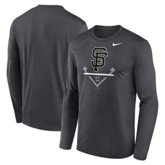 San Francisco Giants Nike Icon Legend Performance Long Sleeve T-Shirt - Anthracite - Nike Sale
