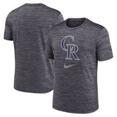 Colorado Rockies Nike Logo Velocity Performance T-Shirt - Black - Nike Sale