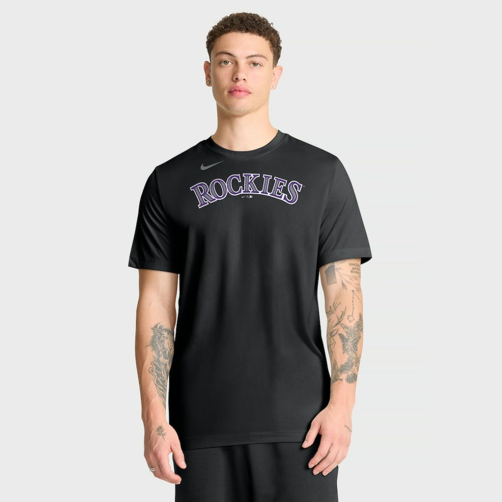 Colorado Rockies Nike New Legend Wordmark Dri-FIT T-Shirt - Black - Nike on Sale