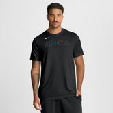 Miami Marlins Nike New Legend Wordmark Dri-FIT T-Shirt - Black - Nike Lifestyle