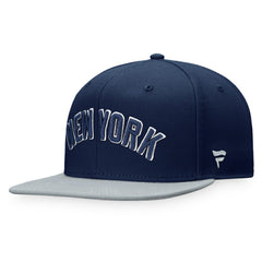 New York Yankees Fanatics Fundamental Two-Tone Fitted Hat - Navy/Gray - Fanatics on Sale