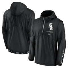 Chicago White Sox Nike Authentic Night Game Performance Half-Zip Windbreaker - Black - Nike on Sale