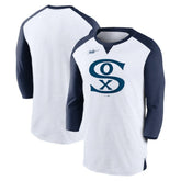 Chicago White Sox Nike Rewind 3/4-Sleeve T-Shirt - White/Navy - Nike Online