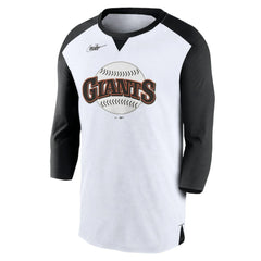San Francisco Giants Nike Rewind 3/4-Sleeve T-Shirt - White/Black - Nike on Sale