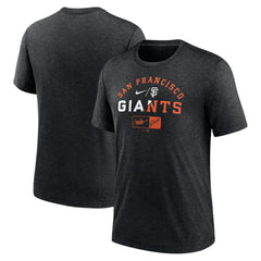 San Francisco Giants Nike Rewind Review Slash Tri-Blend T-Shirt - Heather Black - Nike Online