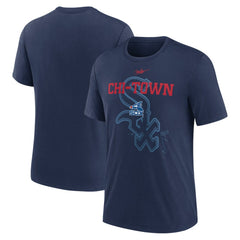 Chicago White Sox Nike Rewind Retro Tri-Blend T-Shirt - Navy - Nike Sale