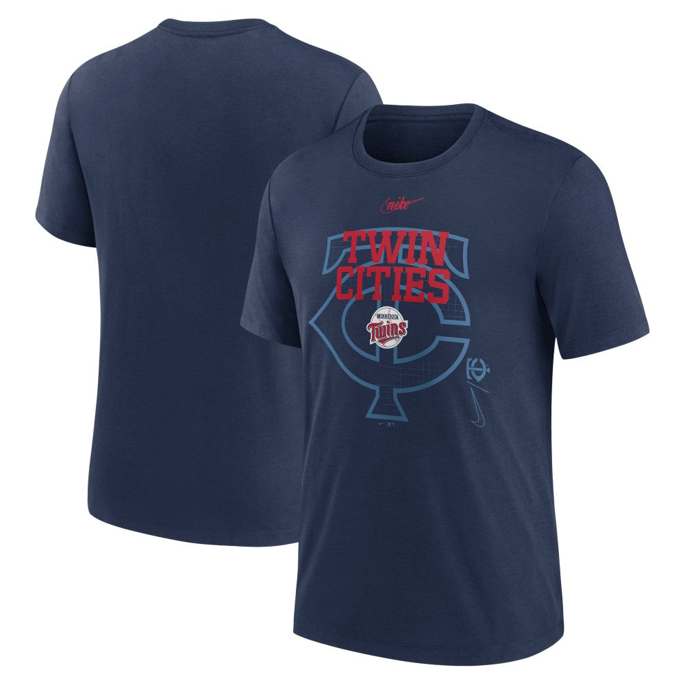 Minnesota Twins Nike Rewind Retro Tri-Blend T-Shirt - Navy - Nike Online