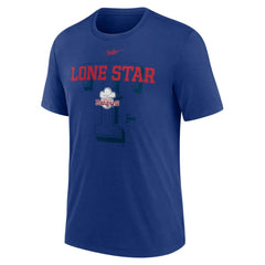 Texas Rangers Nike Rewind Retro Tri-Blend T-Shirt - Royal - Nike Sale