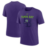 Tampa Bay Rays Nike Rewind Retro Tri-Blend T-Shirt - Purple - Nike Sale