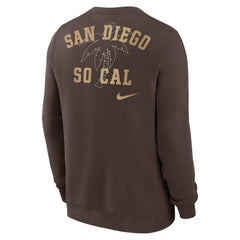 San Diego Padres Nike Statement Ball Game Fleece Pullover Sweatshirt - Brown - Nike Lifestyle