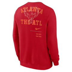Atlanta Braves Nike Statement Ball Game Fleece Pullover Sweatshirt - Red - Nike on Sale