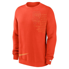 San Francisco Giants Nike Statement Ball Game Fleece Pullover Sweatshirt - Orange - Nike Sale