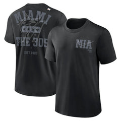 Miami Marlins Nike Statement Game Over T-Shirt - Black - Nike Discount