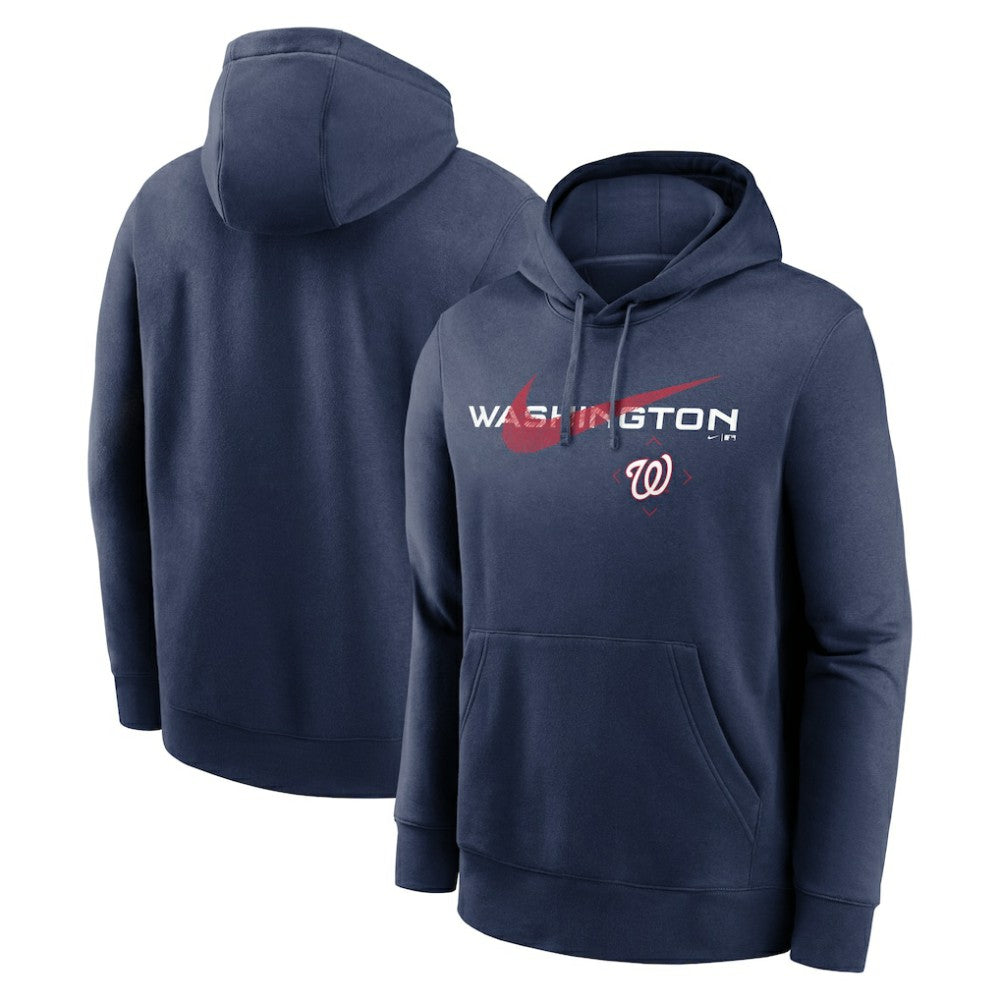 Washington Nationals Nike Swoosh NeighborHOOD Pullover Hoodie - Navy - Nike Online