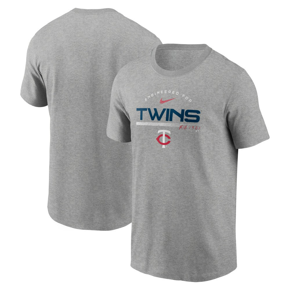 Minnesota Twins Nike Team Engineered Performance T-Shirt - Heather Gray - Nike Lifestyle