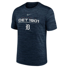 Detroit Tigers Nike Wordmark Velocity Performance T-Shirt - Navy - Nike on Sale