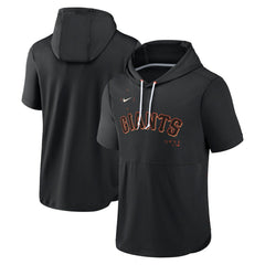 San Francisco Giants Nike Springer Short Sleeve Team Pullover Hoodie - Black - Nike Sale