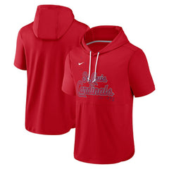 St. Louis Cardinals Nike Springer Short Sleeve Team Pullover Hoodie - Red - Nike Online