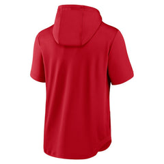 Washington Nationals Nike Springer Short Sleeve Team Pullover Hoodie - Red - Nike Online
