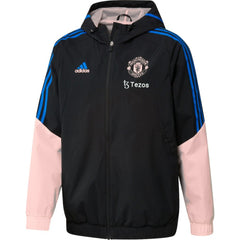 Manchester United Training All-Weather Raglan Full-Zip Hoodie Jacket Black - Adidas cheap