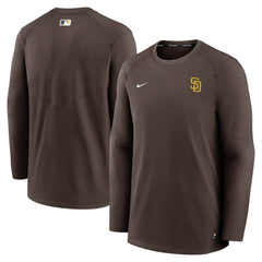 San Diego Padres Nike Authentic Collection Logo Performance Long Sleeve T-Shirt - Brown - Nike Lifestyle