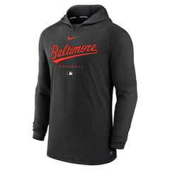 Baltimore Orioles Nike Authentic Collection Lightweight Dri-FIT Hooded Pullover - Heather Black - Nike Sale
