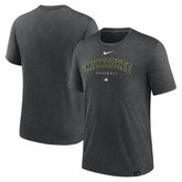 Milwaukee Brewers Nike Authentic Collection Early Work Tri-Blend Performance T-Shirt - Heather Charcoal - Nike Sale
