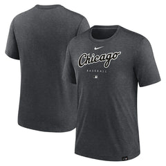 Chicago White Sox Nike Authentic Collection Early Work Tri-Blend Performance T-Shirt - Heather Charcoal - Nike Lifestyle