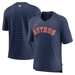 Houston Astros Nike Authentic Collection Pregame Raglan Performance V-Neck T-Shirt - Navy - Nike Sale
