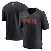 Arizona Diamondbacks Nike Authentic Collection Pregame Raglan Performance V-Neck T-Shirt - Black - Nike Lifestyle