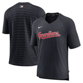 Cleveland Guardians Nike Authentic Collection Pregame Raglan Performance V-Neck T-Shirt - Navy - Nike on Sale