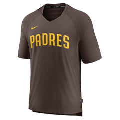 San Diego Padres Nike Authentic Collection Pregame Raglan Performance V-Neck T-Shirt - Brown - Nike Sale