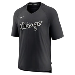 Chicago White Sox Nike Authentic Collection Pregame Raglan Performance V-Neck T-Shirt - Black - Nike Lifestyle