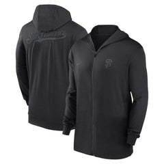 San Francisco Giants Nike Authentic Collection Travel Performance Lightweight Full-Zip Hoodie - Black - Nike Discount