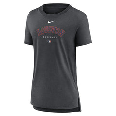 Houston Astros Nike Women's Authentic Collection Early Work Tri-Blend T-Shirt - Heather Charcoal - Nike on Sale