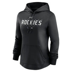 Colorado Rockies Nike Women's Authentic Collection Pregame Performance Pullover Hoodie - Black - Nike Discount