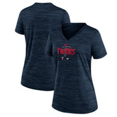 Minnesota Twins Nike Women's Authentic Collection Velocity Practice Performance V-Neck T-Shirt - Navy - Nike Lifestyle