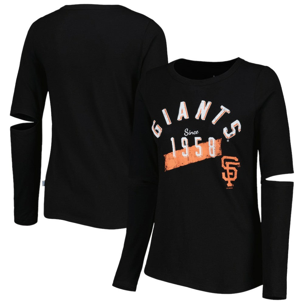 San Francisco Giants Touch Women's Formation Long Sleeve T-Shirt - Black - MLB Sale