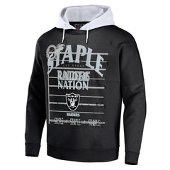 Las Vegas Raiders NFL x Staple Throwback Vintage Wash Pullover Hoodie Black