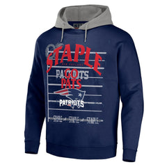 New England Patriots NFL x Staple Throwback Vintage Wash Pullover Hoodie Navy