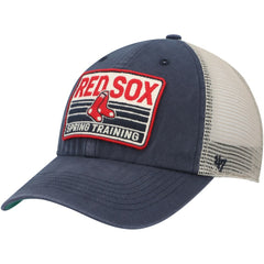 Boston Red Sox '47 Four Stroke Clean Up Trucker Snapback Hat - Navy/Tan - 47 brand on Sale