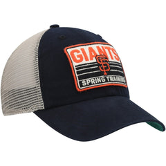 San Francisco Giants '47 Four Stroke Clean Up Trucker Snapback Hat - Black/Tan - 47 brand Sale
