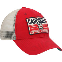 St. Louis Cardinals '47 Four Stroke Clean Up Trucker Snapback Hat - Red/Tan - 47 brand Lifestyle