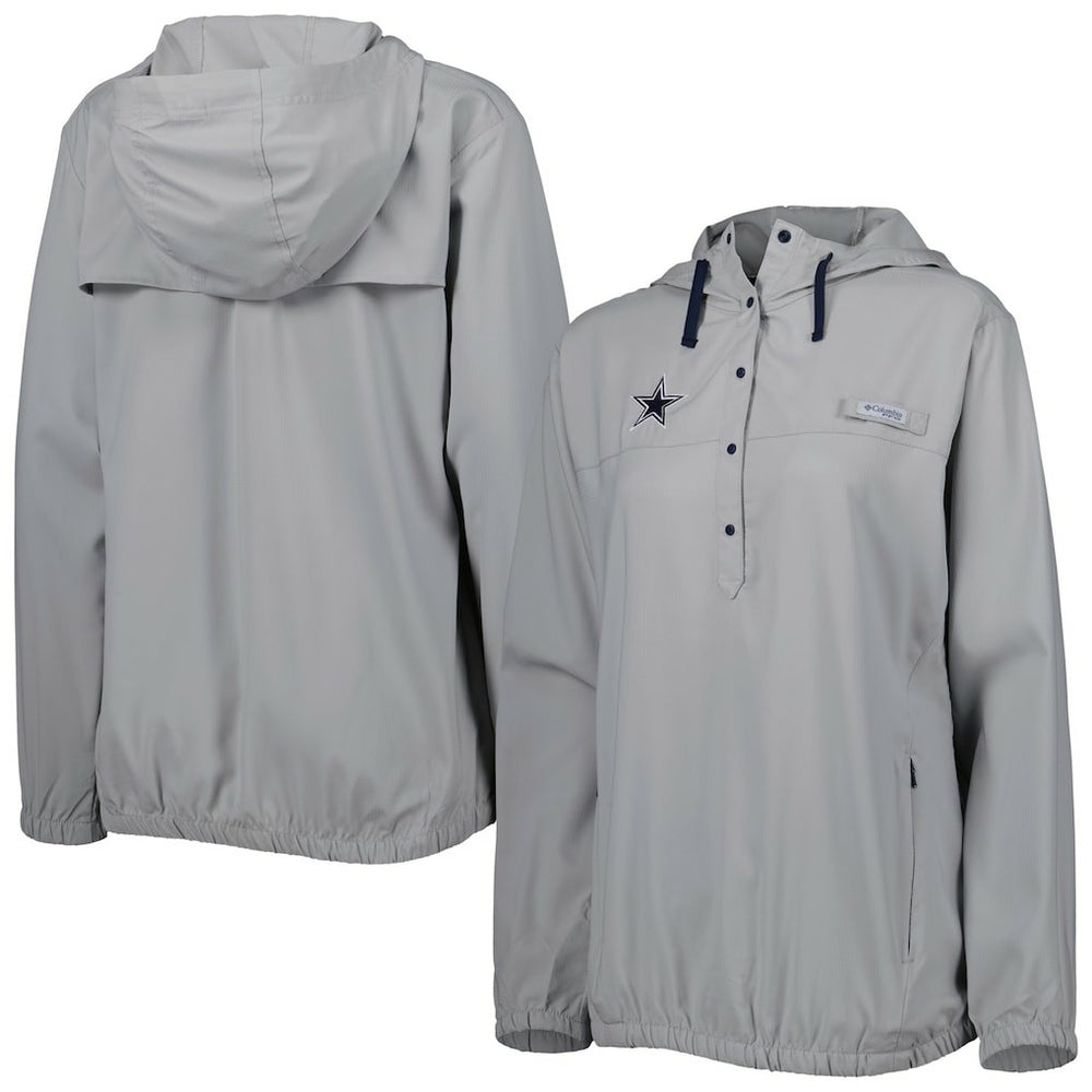Columbia Dallas Cowboys Women's Tamiami Omni-Shade Pullover Hoodie Gray