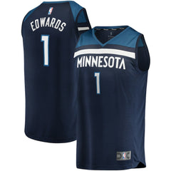 Anthony Edwards Minnesota Timberwolves 2021/22 Fast Break Replica Jersey Icon Edition Navy | Fanatics US