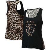 San Francisco Giants Majestic Threads Women's Leopard Tank Top - Black - MLB Lifestyle
