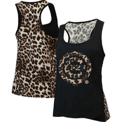Chicago Cubs Majestic Threads Women's Leopard Tank Top - Black - MLB Sale
