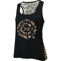 Chicago Cubs Majestic Threads Women's Leopard Tank Top - Black - MLB Sale