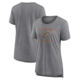 Cleveland Cavaliers Women's Heritage Tri-Blend T-Shirt Heather Gray