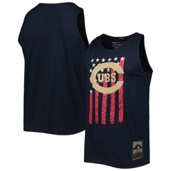 Chicago Cubs Mitchell & Ness Cooperstown Collection Stars and Stripes Tank Top - Navy - Mitchell & Ness Discount